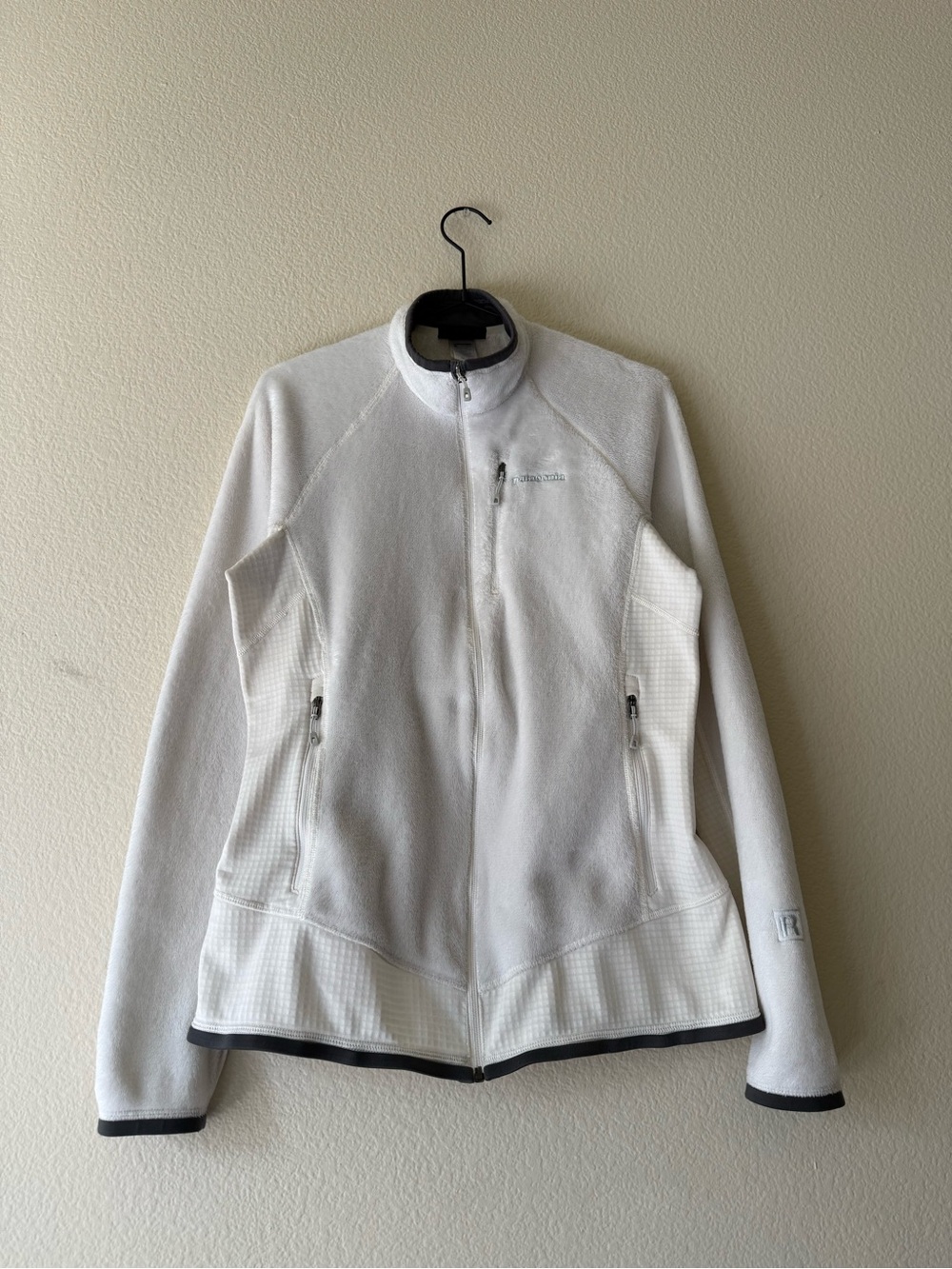 Patagonia White Full-Zip Utility Fleece Jacket